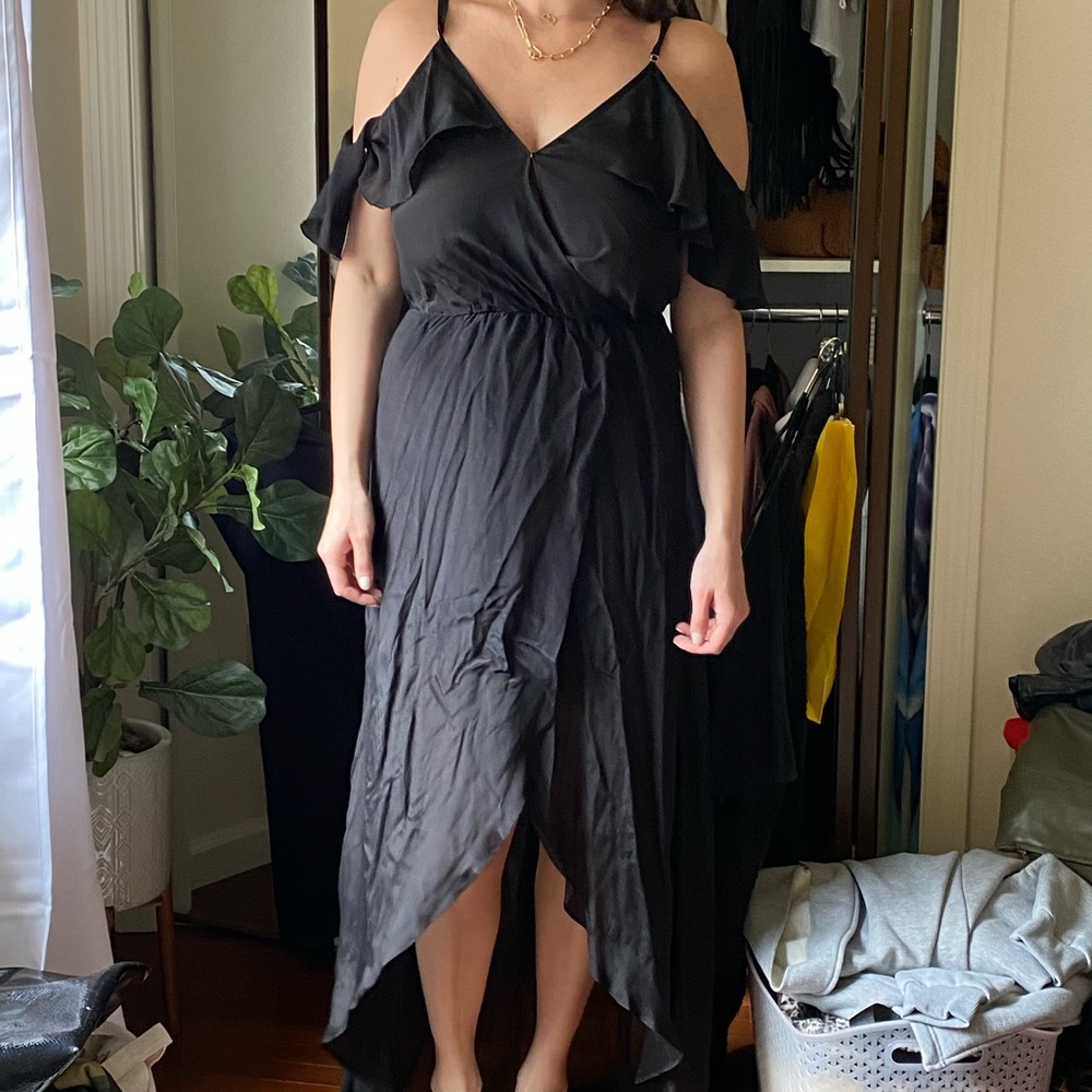 Revolve black high low dress